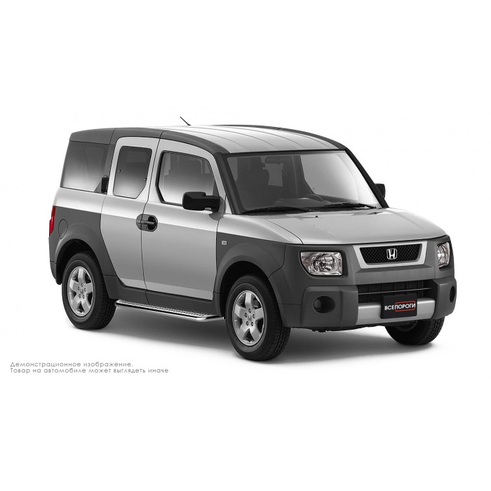 Пороги с площадкой нержавеющий лист с проступью для Honda Element 2003-2010