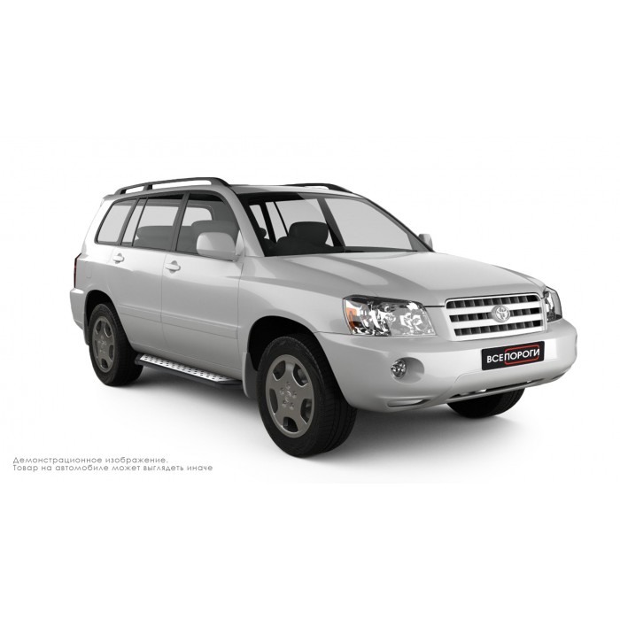 Пороги алюминиевые ОЕМ BMW-стиль для Toyota Highlander 2001-2007