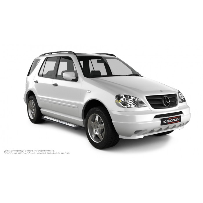 Пороги алюминиевые ОЕМ BMW-стиль для Mercedes ML W163 1997-2004