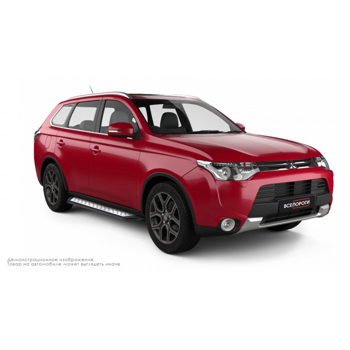 Пороги алюминиевые ОЕМ BMW-стиль для Citroen C4 Aircross 2012-2018