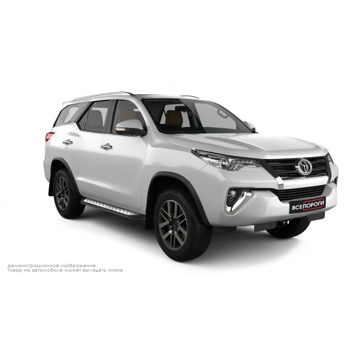 Пороги алюминиевые ОЕМ BMW-стиль для Toyota Fortuner 2005-2015