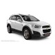 Пороги алюминиевые в полоску для Chevrolet Captiva 2013-2018