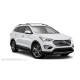 Пороги алюминиевые в полоску для Hyundai Santa Fe 2012-2015