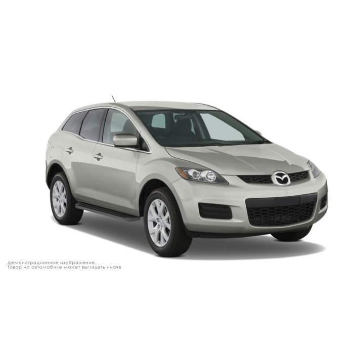 Пороги алюминиевые в полоску для Mazda CX-7 2006-2009