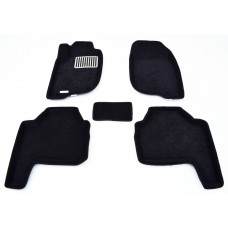 Коврики текстильные 3D Euromat чёрные Original Lux на Mitsubishi Pajero Sport/L200 № EM3D-003612