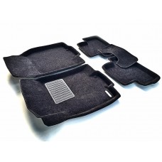 Коврики текстильные 3D Euromat чёрные Original Business на Nissan Qashqai № EMC3D-003722