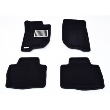 Коврики текстильные 3D Euromat чёрные Original Lux на Mitsubishi Pajero Sport № EM3D-003614