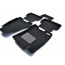 Коврики текстильные 3D Euromat чёрные Original Business на Nissan X-Trail T31 № EMC3D-003721