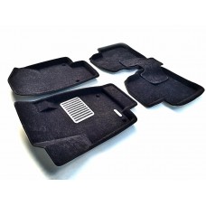 Коврики текстильные 3D Euromat чёрные Original Lux на Skoda Rapid № EM3D-004508