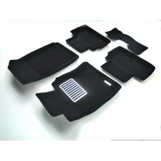 Коврики текстильные 3D Euromat чёрные Original Lux на Infiniti Q50 № EM3D-002811