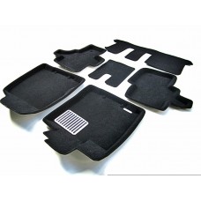 Коврики текстильные 3D Euromat чёрные Original Lux на Nissan Pathfinder/Infiniti JX35/QX60 № EM3D-003723