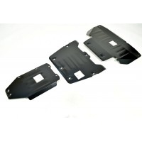Защита радиатора, картера и КПП, 3 части для BMW 5 2003-2010 сталь