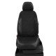 Чехлы на сидения чёрная экокожа с перфорацией, на лифтбэк артикул SK23-0403-EC01