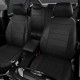 Чехлы на сидения чёрная экокожа с перфорацией, на компактвэн артикул VW28-0801-EC01