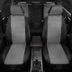 Чехлы на сидения тёмно-серая экокожа с перфорацией, на фургон артикул VW28-1204-EC02