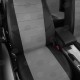 Чехлы на сидения тёмно-серая экокожа с перфорацией, на минивэн артикул VW28-1329-EC02