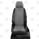 Чехлы на сидения тёмно-серая экокожа с перфорацией, на фургон артикул VW28-1304-EC02