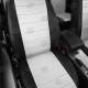 Чехлы на сидения белая экокожа с перфорацией, на Мультивен артикул VW28-1342-EC03