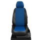 Чехлы на сидения Ромб синяя экокожа с перфорацией, на фургон артикул VW28-1200-EC05-R-blu