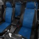 Чехлы на сидения синяя экокожа с перфорацией, на седан, хетчбэк, универсал артикул KA15-0403-EC05
