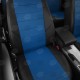 Чехлы на сидения синяя экокожа с перфорацией, на фургон артикул VW28-1319-EC05