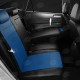Чехлы на сидения синяя экокожа с перфорацией, на седан, хетчбэк, универсал артикул KA15-0407-EC05