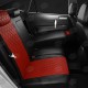 Чехлы на сидения Ромб красная экокожа с перфорацией, на внедорожник артикул VW28-0901-EC06-R-red