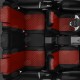 Чехлы на сидения Ромб красная экокожа с перфорацией, на хетчбэк артикул RN22-0512-EC06-R-red