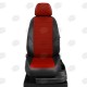 Чехлы на сидения красная экокожа с перфорацией, на внедорожник артикул NI19-1505-EC06