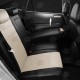 Чехлы на сидения кремовая экокожа с перфорацией, на седан, хетчбэк артикул TA27-0613-EC08