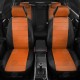 Чехлы на сидения оранжевая экокожа с перфорацией, на внедорожник артикул OP20-0601-EC09