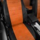 Чехлы на сидения оранжевая экокожа с перфорацией, на внедорожник артикул RN22-0302-EC09