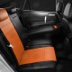 Чехлы на сидения оранжевая экокожа с перфорацией, на седан, хетчбэк артикул TA27-0601-EC09