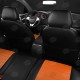 Чехлы на сидения оранжевая экокожа с перфорацией, на седан, хетчбэк артикул MZ16-0305-EC09