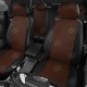 Чехлы на сидения Ромб экокожа шоколад с перфорацией, на лифтбек артикул VW28-0105-EC11-R-chc