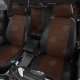 Чехлы на сидения экокожа шоколад с перфорацией, на седан артикул BW02-0302-EC11