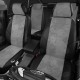 Чехлы на сидения серая алькантара с перфорацией, на седан артикул BW02-0305-EC12