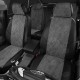 Чехлы на сидения Ромб тёмно-серая алькантара с перфорацией, на лифтбек артикул VW28-0103-EC13-R-gra