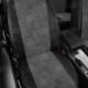 Чехлы на сидения Ромб тёмно-серая алькантара с перфорацией, на внедорожник артикул KA15-0906-EC13-R-gra