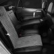 Чехлы на сидения Ромб тёмно-серая алькантара с перфорацией, на седан артикул MB17-0401-EC13-R-gra