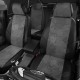 Чехлы на сидения тёмно-серая алькантара с перфорацией, на минивэн артикул VW28-1329-EC13