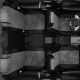 Чехлы на сидения тёмно-серая алькантара с перфорацией, на минивэн артикул VW28-1312-EC13
