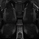 Чехлы на сидения Ромб чёрная алькантара с перфорацией, на седан. артикул RN22-0904-EC14-R-blk