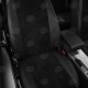 Чехлы на сидения чёрная алькантара с перфорацией, на седан, хетчбэк артикул NI19-0302-EC14