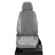 Чехлы на сидения Ромб серая алькантара с перфорацией вариант 2, на лифтбэк артикул SK23-0402-EC15-R-sgr