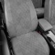 Чехлы на сидения Ромб серая алькантара с перфорацией вариант 2, на лифтбэк артикул SK23-0402-EC15-R-sgr