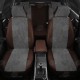 Чехлы на сидения Ромб тёмно-серая алькантара с перфорацией вариант 2, на седан, хетчбэк артикул HY15-0607-EC16-R-gra