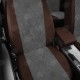 Чехлы на сидения Ромб тёмно-серая алькантара с перфорацией вариант 2, на седан, хетчбэк артикул KA15-0308-EC16-R-gra