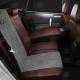 Чехлы на сидения Ромб тёмно-серая алькантара с перфорацией вариант 2, на седан, хетчбэк артикул HY15-0607-EC16-R-gra
