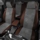 Чехлы на сидения тёмно-серая алькантара с перфорацией вариант 2, на фургон артикул VW28-1203-EC16